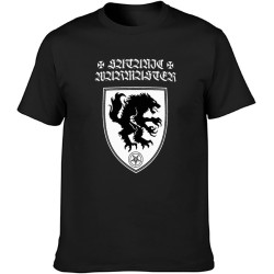 Satanic Warmaster Peste Noire Goatmoon Xasthur Behexen Horna Men's Cotton T-Shirt Black Shirt Top Tee