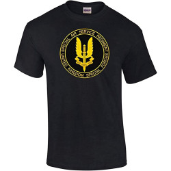 SAS Special Air Services Men's Cotton T-Shirt Black Shirt Top Tee