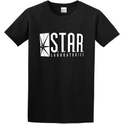 S.T.A.R. Laboratories Flash Series Star Labs Men's Cotton T-Shirt Black Shirt Top Tee S.T.A.R. Laboratories Flash Series Star Labs Men's Cotton T-Shirt Black Shirt Top Tee
