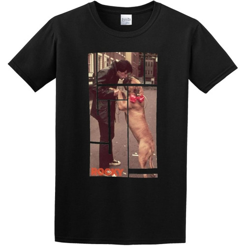 Rocky Rocky & Doggy Men's Cotton T-Shirt Black Shirt Top Tee Rocky Rocky & Doggy Men's Cotton T-Shirt Black Shirt Top Tee