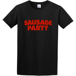 Sausage Party Seth Rogen Men's Cotton T-Shirt Black Shirt Top Tee