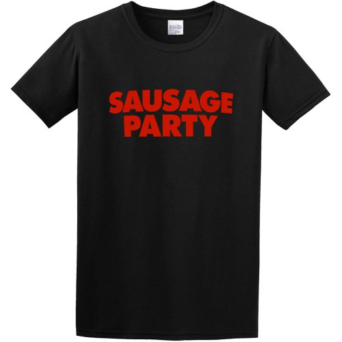 Sausage Party Seth Rogen Men's Cotton T-Shirt Black Shirt Top Tee Sausage Party Seth Rogen Men's Cotton T-Shirt Black Shirt Top Tee