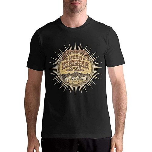 Ryan Bingham Men's Cotton T-Shirt Black Shirt Top Tee