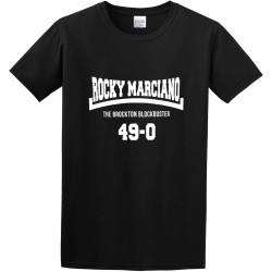 Rocky Marciano The Brooklyn Blockbuster 49-0 Boxing Men's Cotton T-Shirt Black Shirt Top Tee Rocky Marciano The Brooklyn Blockbuster 49-0 Boxing Men's Cotton T-Shirt Black Shirt Top Tee