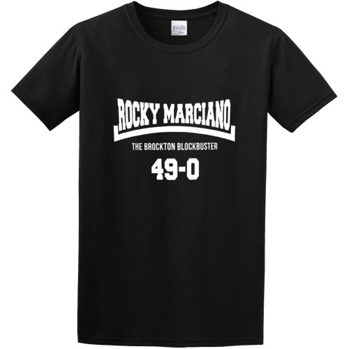 Rocky Marciano The Brooklyn Blockbuster 49-0 Boxing Men's Cotton T-Shirt Black Shirt Top Tee Rocky Marciano The Brooklyn Blockbuster 49-0 Boxing Men's Cotton T-Shirt Black Shirt Top Tee