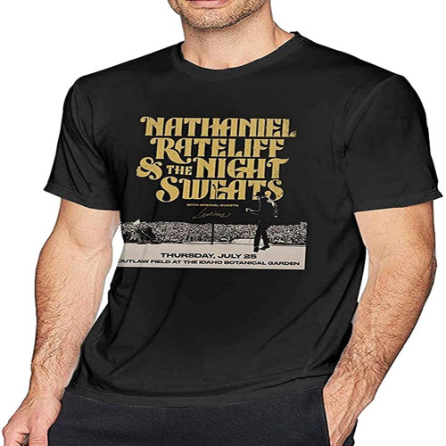Nathaniel Rateliff The Night Sweats T Shirt Men's Fashion Cotton Crew Neck Short Sleeve Tunics Nathaniel Rateliff The Night Sweats T Shirt Men's Fashion Cotton Crew Neck Short Sleeve Tunics