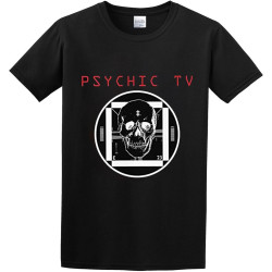 Psychic TV Skull Logo Mens T Shirt - Industrial Music Throbbing Gristle Psychic TV Skull Logo Mens T Shirt - Industrial Music Throbbing Gristle