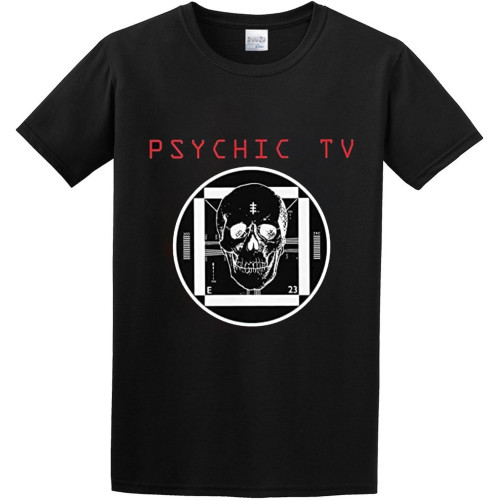Psychic TV Skull Logo Mens T Shirt - Industrial Music Throbbing Gristle Psychic TV Skull Logo Mens T Shirt - Industrial Music Throbbing Gristle