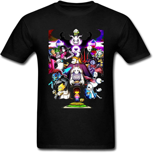 Strong Durability Undertale Characters Filled with Determination Men's T-Shirt