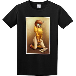 Naughty Velma Dinkley Scoobydoo Looking Magazine Cotton Round Neck Tee Shirt for Men Naughty Velma Dinkley Scoobydoo Looking Magazine Cotton Round Neck Tee Shirt for Men
