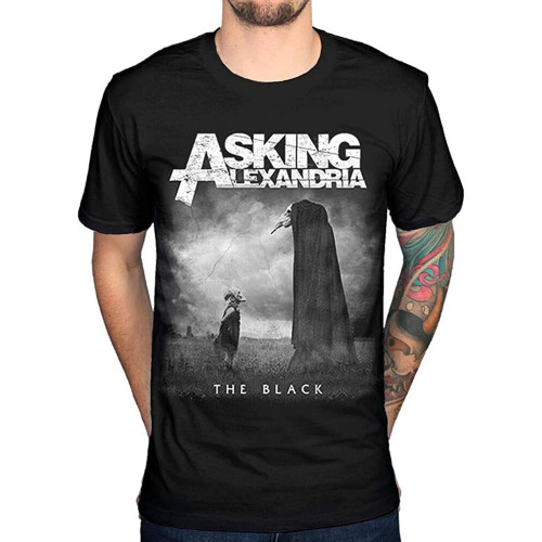 Asking Alexandria The Black Mens Black Cotton T-Shirt Tee
