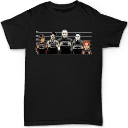 Mens The Usual Horror Suspects Halloween T Shirt