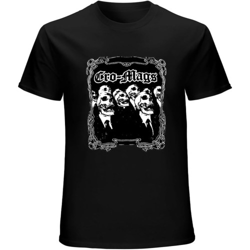 Short T-Shirt Cro-Mags Hardcore Punk Rock Metal Music Skull Poster Black Short T-Shirt Cro-Mags Hardcore Punk Rock Metal Music Skull Poster Black
