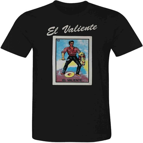 El Valiente Loteria Mexican Bingo MEN T-Shirt Novelty Family Funny Black Cotton Tee El Valiente Loteria Mexican Bingo MEN T-Shirt Novelty Family Funny Black Cotton Tee