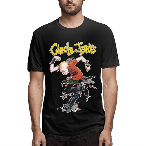 Circle Jerks T Shirt for Men's Fashion Cotton Sweat Absorbent Comfortable Black Adult Round Neck Short Sleeve Tee Top Circle Jerks T Shirt for Men's Fashion Cotton Sweat Absorbent Comfortable Black Adult Round Neck Short Sleeve Tee Top