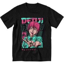 Pochita Chainsaw Men Denji Cotton Casual Crew Neck Short Sleeve T Shirt