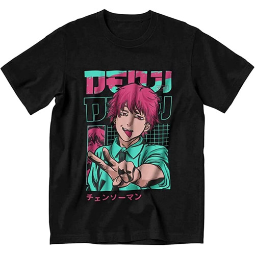 Pochita Chainsaw Men Denji Cotton Casual Crew Neck Short Sleeve T Shirt Pochita Chainsaw Men Denji Cotton Casual Crew Neck Short Sleeve T Shirt