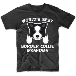 Border Collie Grandma Shirt - World's Best Border Collie Grandma Dog Granddog Festive Men Tee Shirt