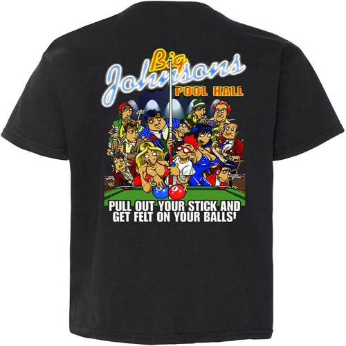 90S Big Johnson Pool Hall Back Unisex Black Men T-Shirt Big Johnson Tee 90S Big Johnson Pool Hall Back Unisex Black Men T-Shirt Big Johnson Tee