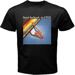 The Fixx Reach The Beach English Rock Band Men's Black T-Shirt