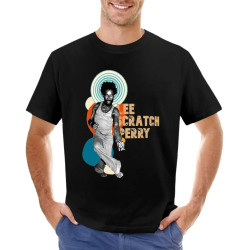 Lee-Scratch-Perry-T-Shirt-Custom-t-Shirts-Design-Your-own-T-Shirt-Short-Mens-Graphic Black