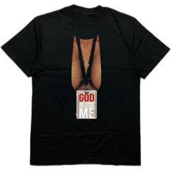 Men's Black Crew - Neck, 200g Cotton Short - Sleeves, T - Shirt with_God Bless Me_ Heat Transfer Black Men's Black Crew - Neck, 200g Cotton Short - Sleeves, T - Shirt with_God Bless Me_ Heat Transfer Black