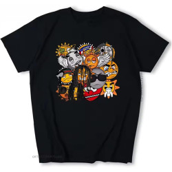Men Cotton O-Neck Chief Keef Graphic T-Shirt Japanese Streetwear Clothing Shirt Black