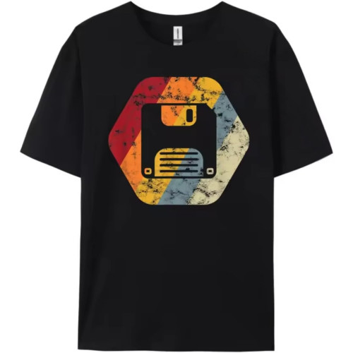Floppy Disk Diskette Computer Nerd Geek Luxury T Shirt Christmas Large Size Cinco de Mayo Black