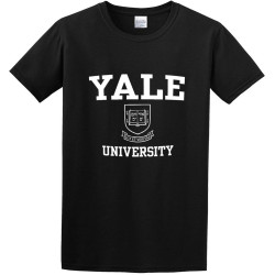 Yale University by Crest Logo O Neck Men T-Shirt Black Yale University by Crest Logo O Neck Men T-Shirt Black