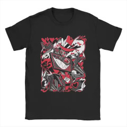 Hazbins Hotels Vox T-Shirt for Men Novelty Cotton Tees O Neck Short Sleeve T Shirt Gift Idea Clothing Black