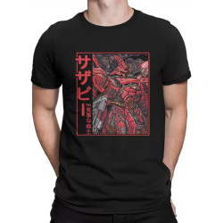Men T-Shirts Sazabi CU Leisure 100% Cotton Tee Shirt Short Sleeve Sazabi T ShirtBlack
