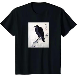 Japanese Art Japanese Woodblock Art Print Crow Kyosai T-Shirt Black