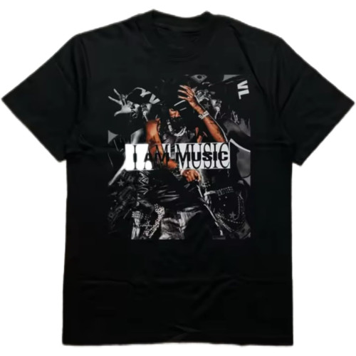 Men's Black Crew - Neck, 200g Cotton Short - Sleeves, T - Shirt Black