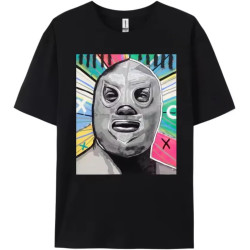 Enmascarado Plata Mexican Wrestler Legend El Santo Plus Size Men Clothing Luxury Brand Camisetas Hombre Black Enmascarado Plata Mexican Wrestler Legend El Santo Plus Size Men Clothing Luxury Brand Camisetas Hombre Black