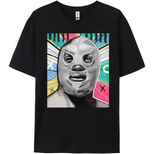 Enmascarado Plata Mexican Wrestler Legend El Santo Plus Size Men Clothing Luxury Brand Camisetas Hombre Black Enmascarado Plata Mexican Wrestler Legend El Santo Plus Size Men Clothing Luxury Brand Camisetas Hombre Black