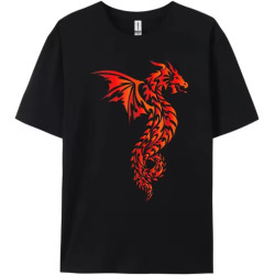 Dragon Tribal Mythical Legendary Creature Folklore Blue and White Graphic T Shirts Men's Clothing Funny Black Dragon Tribal Mythical Legendary Creature Folklore Blue and White Graphic T Shirts Men's Clothing Funny Black