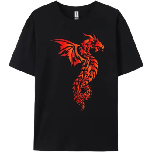 Dragon Tribal Mythical Legendary Creature Folklore Blue and White Graphic T Shirts Men's Clothing Funny Black Dragon Tribal Mythical Legendary Creature Folklore Blue and White Graphic T Shirts Men's Clothing Funny Black