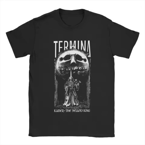 Men Fear and Hunger Termina Kaiser The Yellow King T Shirt Cotton Clothing Funny Streetwear Oversize Short Sleeve Casual Tee Top Black Men Fear and Hunger Termina Kaiser The Yellow King T Shirt Cotton Clothing Funny Streetwear Oversize Short Sleeve Casual Tee Top Black