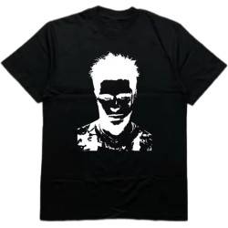 Men's Black Crew - Neck Short - Sleeve Cotton T - Shirt with Personalized Figure Silhouette Heat - Transfer Print Black Men's Black Crew - Neck Short - Sleeve Cotton T - Shirt with Personalized Figure Silhouette Heat - Transfer Print Black