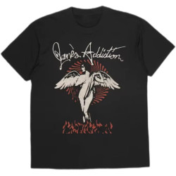 Men's 200g Cotton Black T-Shirt, _Jane's Addiction_ Band-Style Heat Transfers Black Men's 200g Cotton Black T-Shirt, _Jane's Addiction_ Band-Style Heat Transfers Black