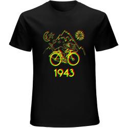 Fashion T-Shirts Bicycle Day 1943 Vintage Gift Idea Black