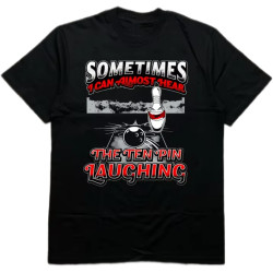 Men's Black 200G Heat Transfer Printed Crew Neck Short Sleeve T-Shirt - Fun Bowling Theme Pattern Black Men's Black 200G Heat Transfer Printed Crew Neck Short Sleeve T-Shirt - Fun Bowling Theme Pattern Black
