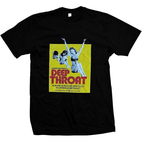 Deep Throat - Linda Lovelace - Hand Silk Screened Pre-Shrunk Men T Shirt Black Deep Throat - Linda Lovelace - Hand Silk Screened Pre-Shrunk Men T Shirt Black