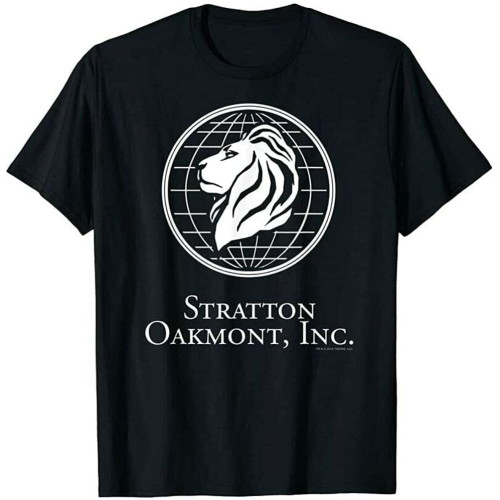 The Wolf of Wall Street Stratton Oakmont Inc T-Shirt Printed Tee Graphic Top for Men Shirt Black The Wolf of Wall Street Stratton Oakmont Inc T-Shirt Printed Tee Graphic Top for Men Shirt Black