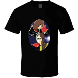 Men's Albator Captain Harlock Space Pirate and Actarus Duke Fleed Goldorak Grendizer Black Men's Albator Captain Harlock Space Pirate and Actarus Duke Fleed Goldorak Grendizer Black