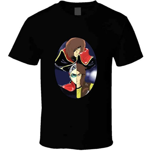 Men's Albator Captain Harlock Space Pirate and Actarus Duke Fleed Goldorak Grendizer Black Men's Albator Captain Harlock Space Pirate and Actarus Duke Fleed Goldorak Grendizer Black