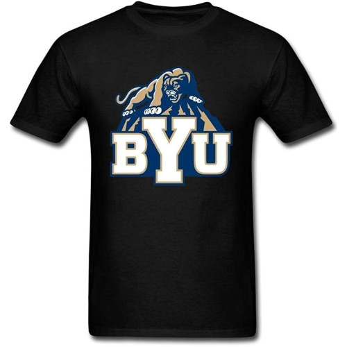 DAU Men's Brigham Young University BYU Logo T Shirt Black