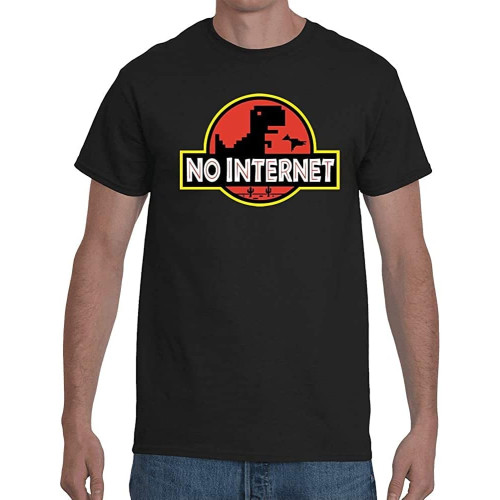 T-Shirt No Internet Black