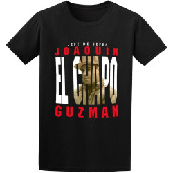 Men's Jefe De Jefes Joaquin El Chapo Guzman Sinaloa Cartel Narco Drug King Funny Cotton T Shirt Black