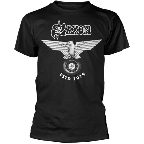 Saxon Estd 1979 Black T-Shirt Black Saxon Estd 1979 Black T-Shirt Black